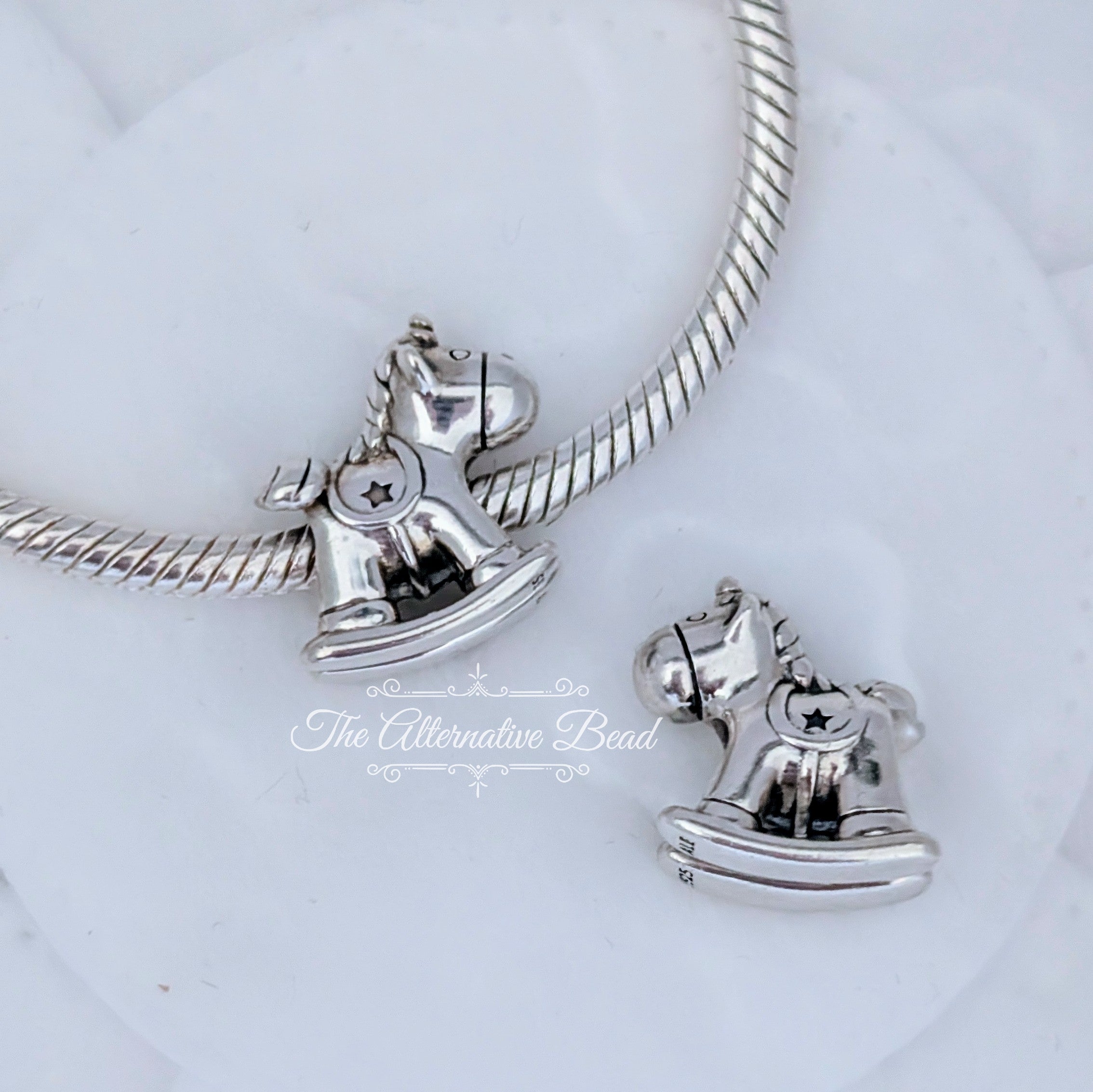 Pandora Bruno the Unicorn Rocking Horse (798437C00) silver sterling-silver Bead by The Alternative Bead. Your Jewelry Retailer from Germany