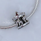 Pandora Christmas Carousel (798435C01) silver and red and white sterling-silver and enamel Bead by The Alternative Bead. Your Jewelry Retailer from Germany