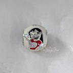 Disney x Pandora Lilo & Stitch Charm with White Enamel (796338ENMX) white and blue and red and black and purple enamel and sterling-silver Bead by The Alternative Bead. Your Jewelry Retailer from Germany