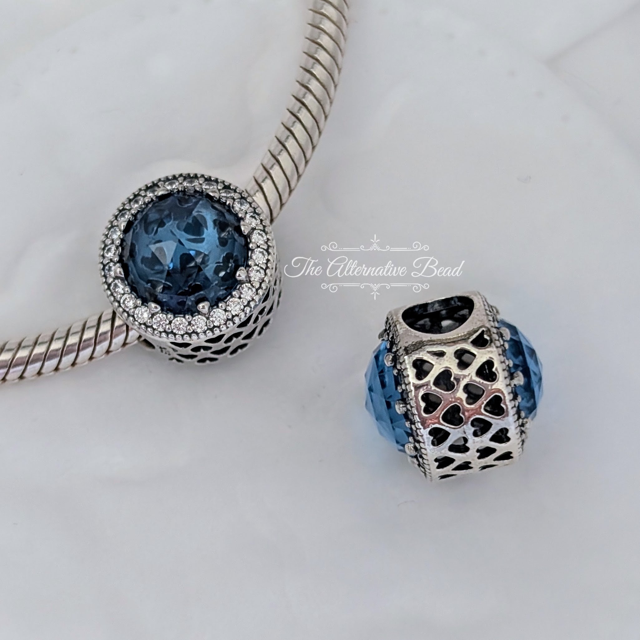 Pandora Sparkling Sky Blue Charm (791725NBS) blue and silver sterling-silver and crystal Bead by The Alternative Bead. Your Jewelry Retailer from Germany