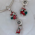 Disney x Pandora Mickey Santa with Gift Bag Dangle (797501ENMX) green and silver and red sterling-silver Dangle by The Alternative Bead. Your Jewelry Retailer from Germany