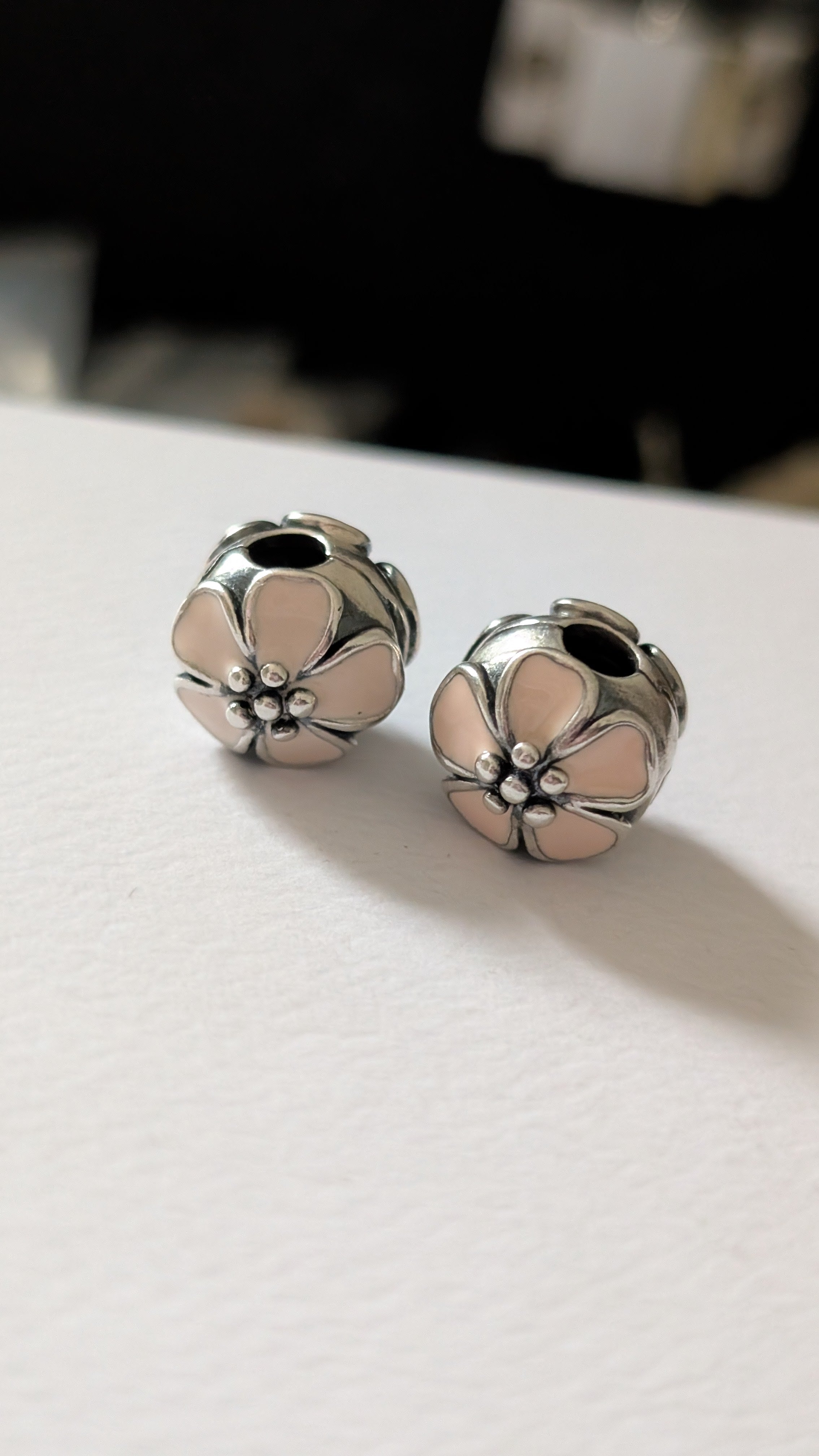 Pandora Pink Cherry Blossom Clip (791041EN40) floral and pink and silver sterling-silver Bead by The Alternative Bead. Your Jewelry Retailer from Germany