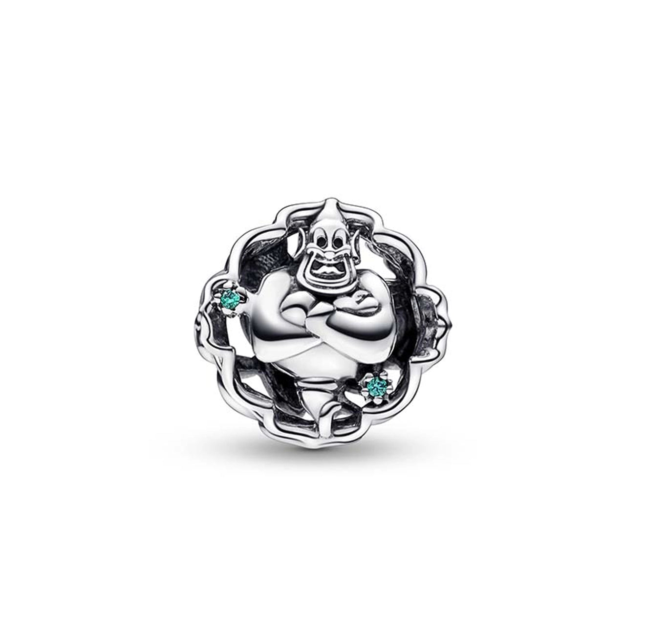 Disney x Pandora Aladdin, Princess Jasmine & Genie Glow-in-the-dark Charm (792349C01) green and silver and blue and glow-in-the-dark sterling-silver Bead by The Alternative Bead. Your Jewelry Retailer from Germany