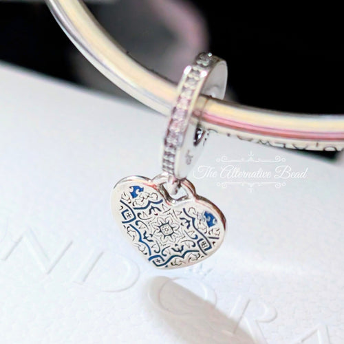 Pandora Traditional Portuguese Tile Dangle (792017CZ_E020) silver and blue sterling-silver and enamel Dangle by The Alternative Bead. Your Jewelry Retailer from Germany