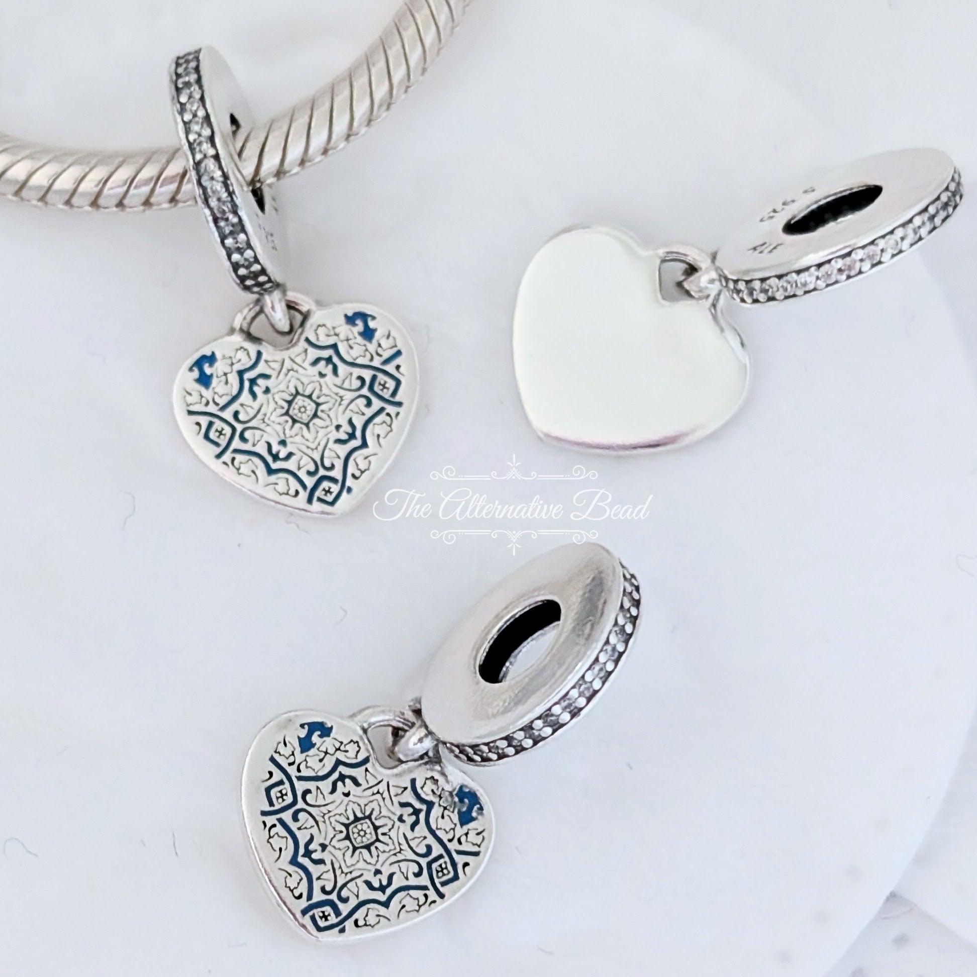 Pandora Traditional Portuguese Tile Dangle (792017CZ_E020) silver and blue sterling-silver and enamel Dangle by The Alternative Bead. Your Jewelry Retailer from Germany