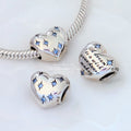 Disney x Pandora Cinderella Heart with Light Blue Cubic Zirconia (791593CFL) blue and silver sterling-silver Bead by The Alternative Bead. Your Jewelry Retailer from Germany