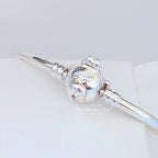 Disney x Pandora Alice in Wonderland Cheshire Cat Clasp Bangle (599343C00) silver sterling-silver Bangle by The Alternative Bead. Your Jewelry Retailer from Germany