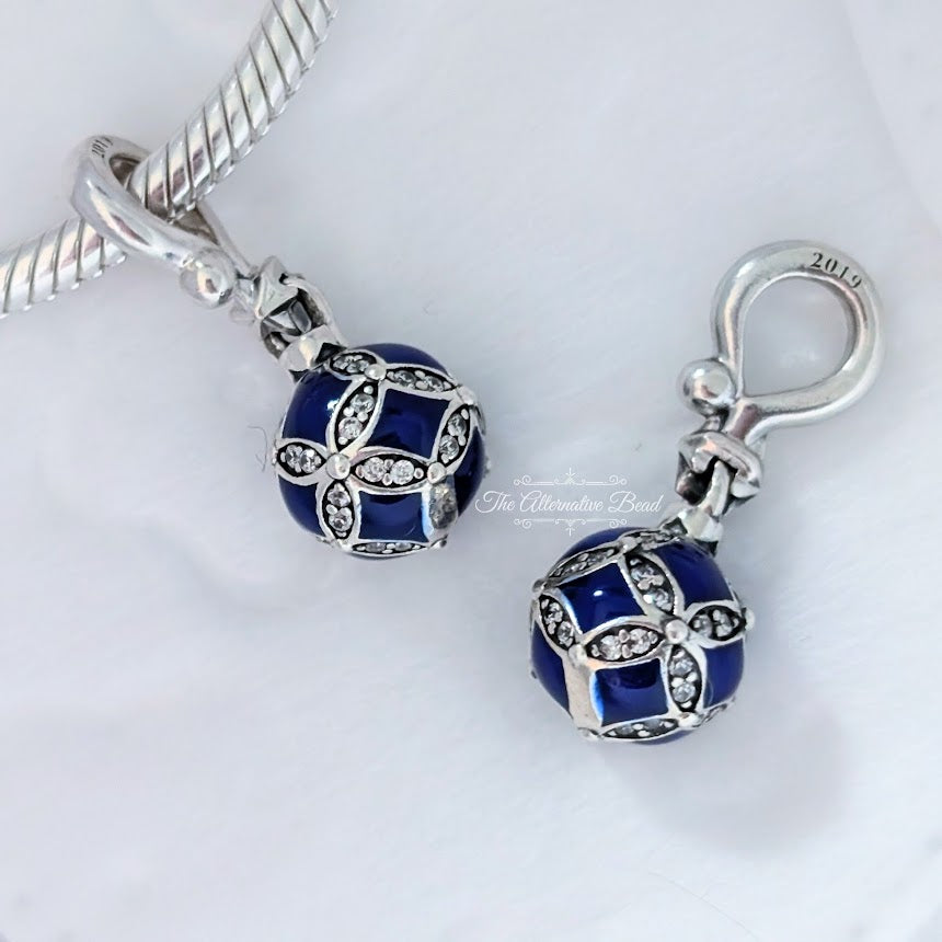 Pandora Blue Christmal Ornament Dangle (798512C01) blue and silver sterling-silver and enamel Dangle by The Alternative Bead. Your Jewelry Retailer from Germany