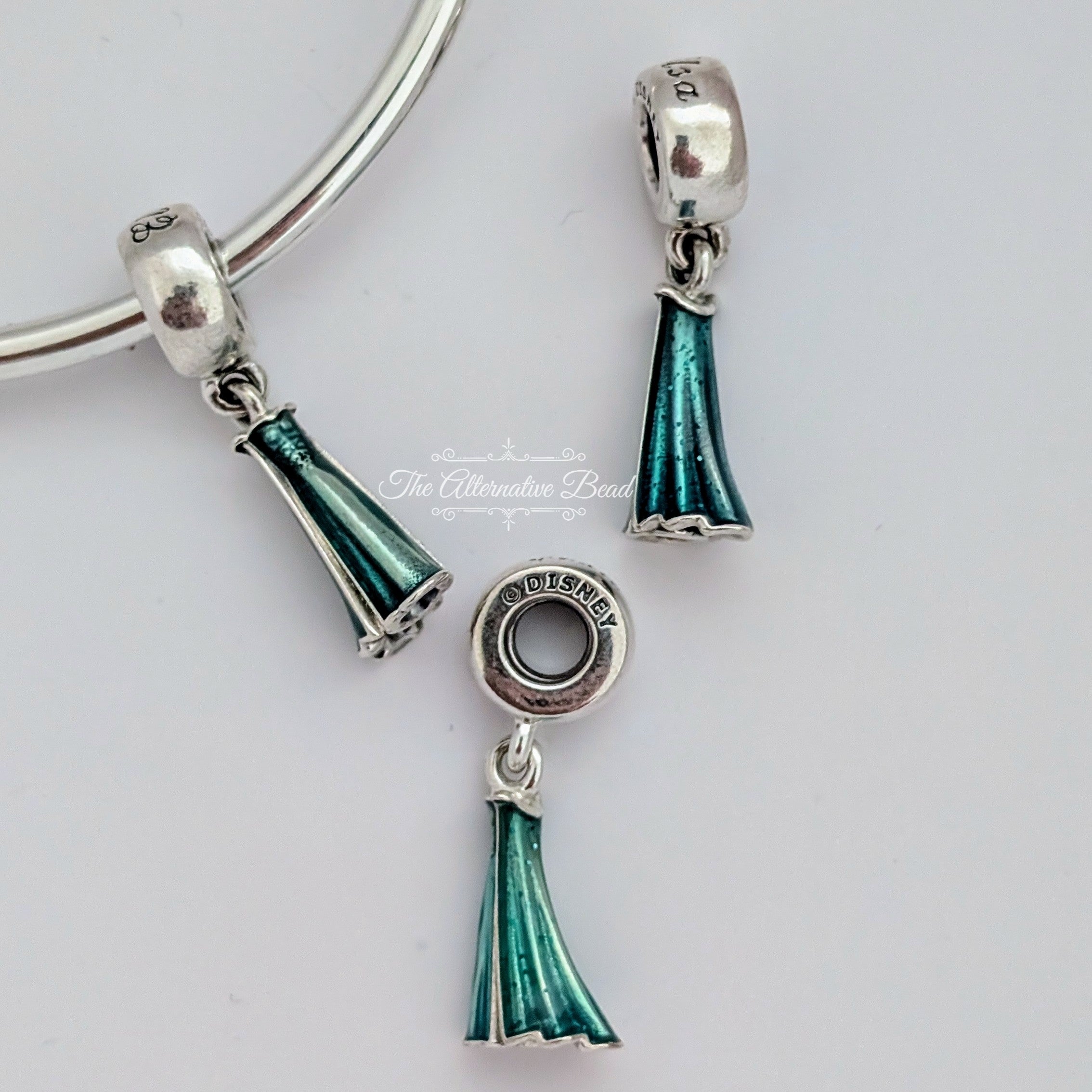 Disney x Pandora Elsa Dress Silver Dangle with Blue Enamel (791590ENMX) blue sterling-silver and enamel Dangle by The Alternative Bead. Your Jewelry Retailer from Germany