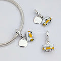 Pandora Lisbon Engravable Dangle Electrico (793333C01) yellow and silver and white sterling-silver and enamel Dangle by The Alternative Bead. Your Jewelry Retailer from Germany