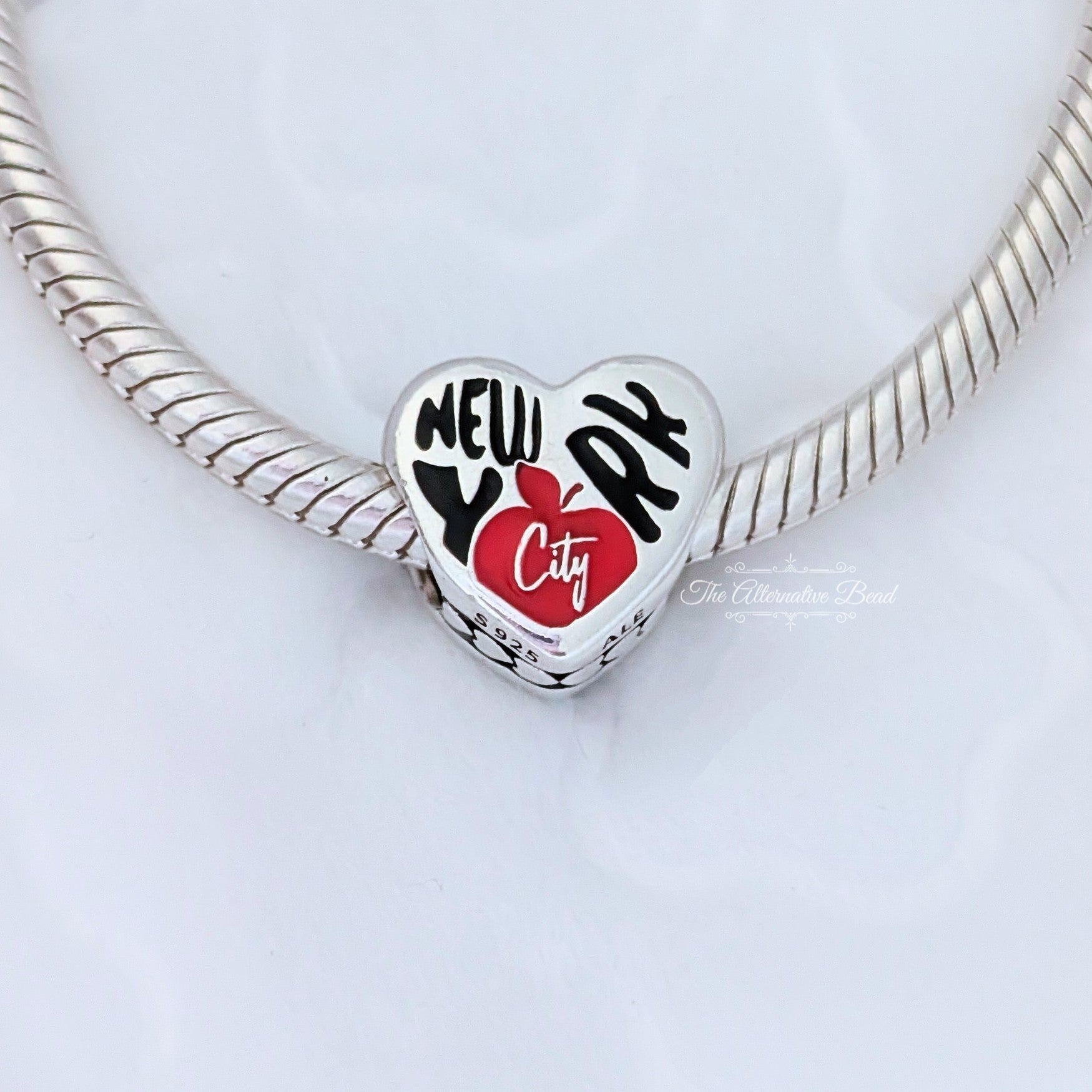 Pandora New York Heart Charm () silver and black and red sterling-silver and enamel Bead by The Alternative Bead. Your Jewelry Retailer from Germany