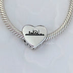Pandora Vienna Skyline Heart Charm (792015_E037) silver and black sterling-silver Bead by The Alternative Bead. Your Jewelry Retailer from Germany