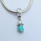 Disney x Pandora Disney Alice in Wonderland Drink Me Dangle Charm (First Version) (799334C01) blue and white and green sterling-silver and enamel Dangle by The Alternative Bead. Your Jewelry Retailer from Germany