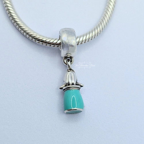 Disney x Pandora Disney Alice in Wonderland Drink Me Dangle Charm (First Version) (799334C01) blue and white and green sterling-silver and enamel Dangle by The Alternative Bead. Your Jewelry Retailer from Germany