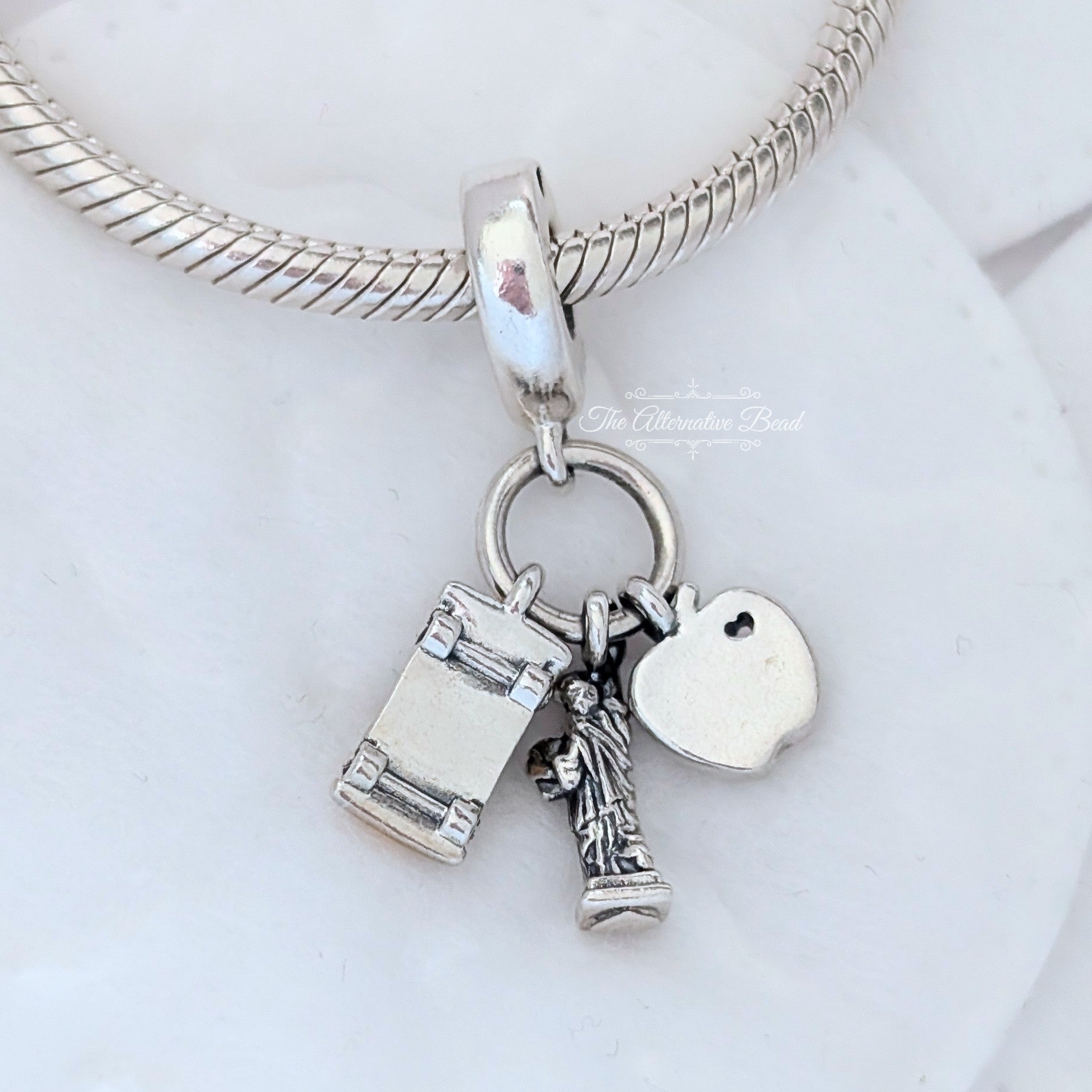 Pandora Symbols of New York City Dangle Charm (797198ENMX) silver and yellow sterling-silver and enamel Dangle by The Alternative Bead. Your Jewelry Retailer from Germany