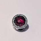 Disney x Pandora Disney Belle Enchanted rose silver charm with cerise crystal and clear cubic zirconia (792140NCC) silver and pink sterling-silver and glass Bead by The Alternative Bead. Your Jewelry Retailer from Germany