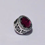 Disney x Pandora Disney Belle Enchanted rose silver charm with cerise crystal and clear cubic zirconia (792140NCC) silver and pink sterling-silver and glass Bead by The Alternative Bead. Your Jewelry Retailer from Germany