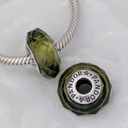 Pandora Olive Green Faceted Murano (791729NLG) green glass Bead by The Alternative Bead. Your Jewelry Retailer from Germany