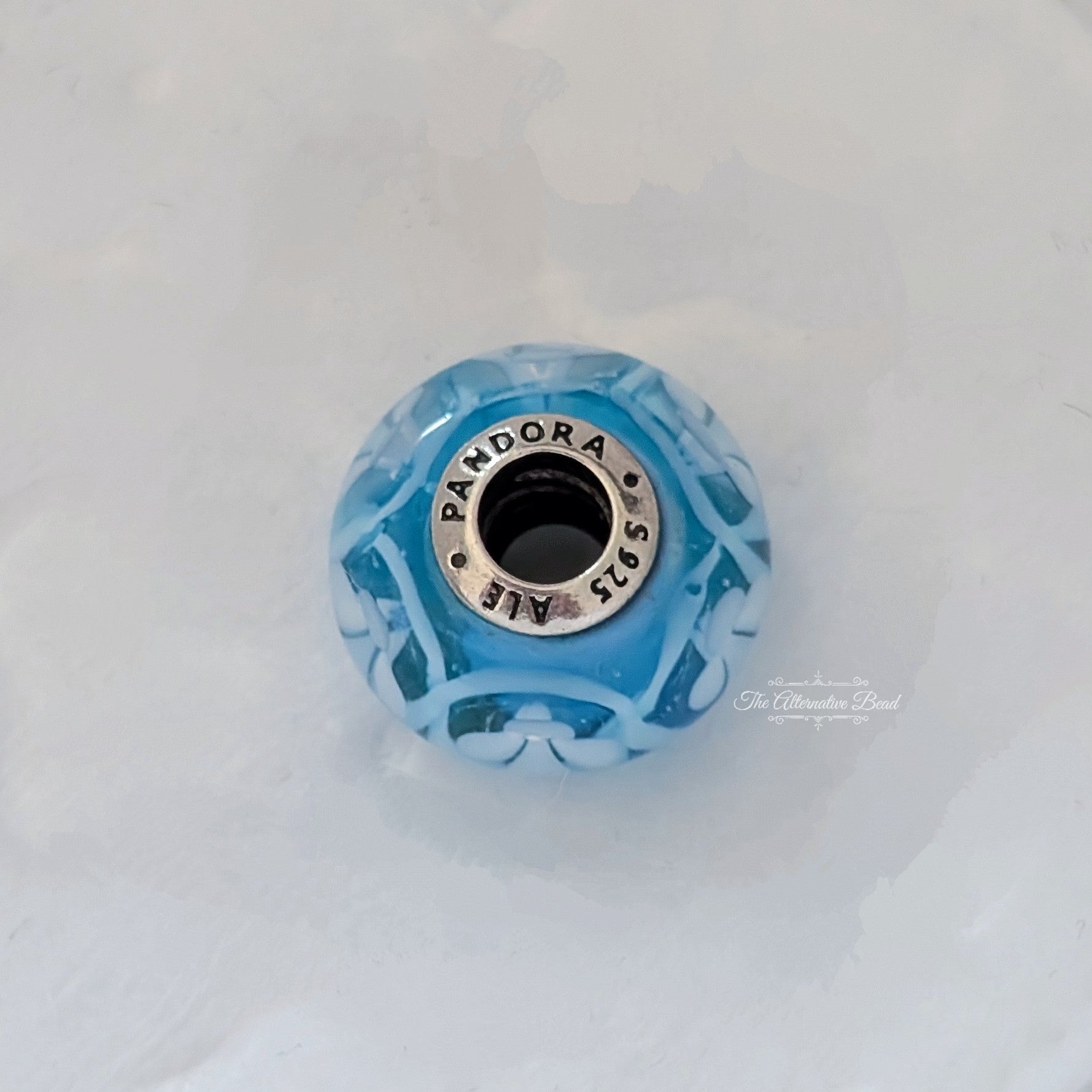 Pandora Blue Bloom Murano (791666) blue glass Bead by The Alternative Bead. Your Jewelry Retailer from Germany