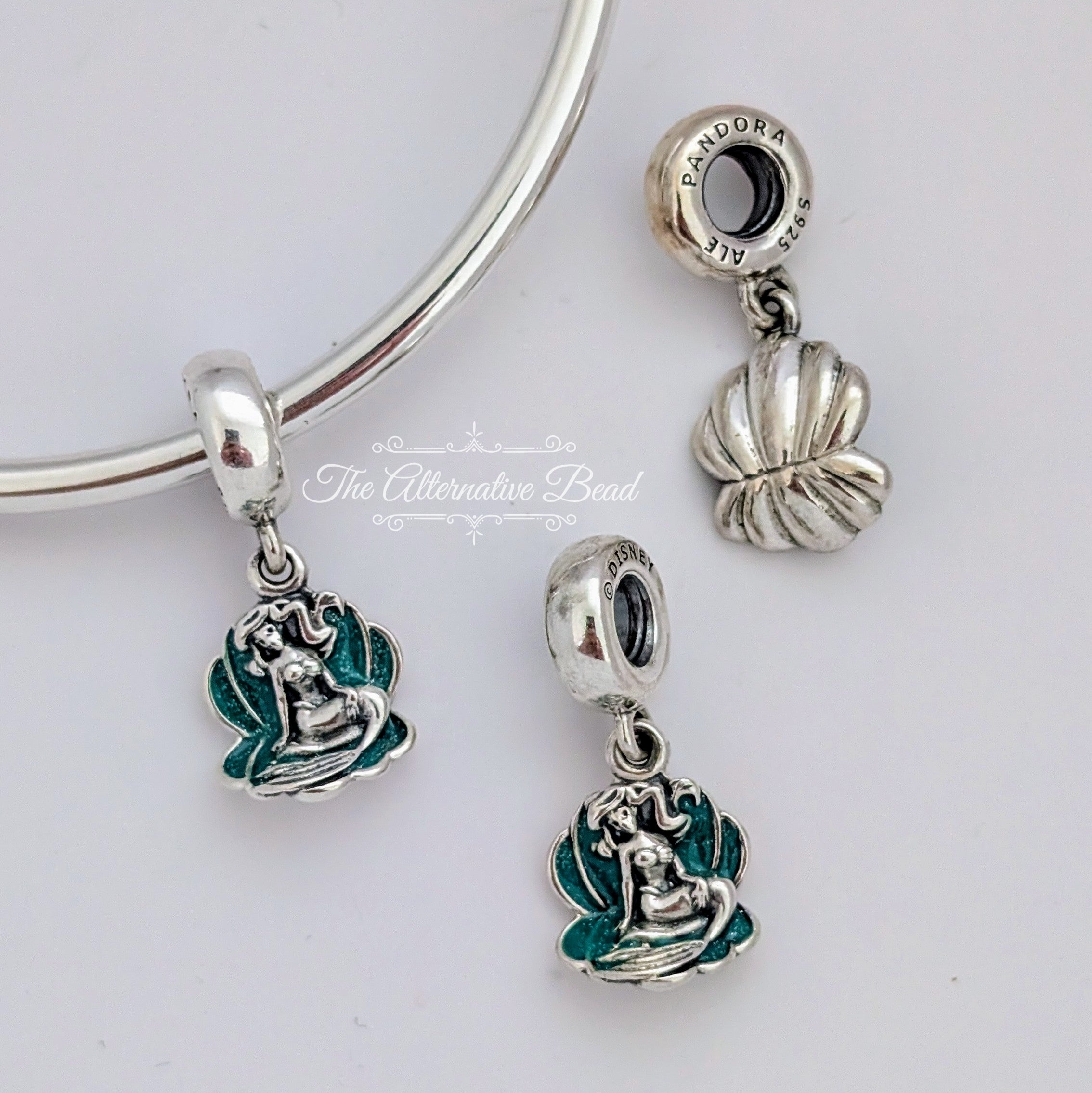 Disney x Pandora Disney Ariel silver dangle with glittery green enamel (791895EN111) green and silver sterling-silver and enamel Dangle by The Alternative Bead. Your Jewelry Retailer from Germany