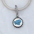 Pandora Blue Forget-Me-Not Flower Dangle Charm (792018C00_E031) silver and floral and blue sterling-silver and enamel Dangle by The Alternative Bead. Your Jewelry Retailer from Germany