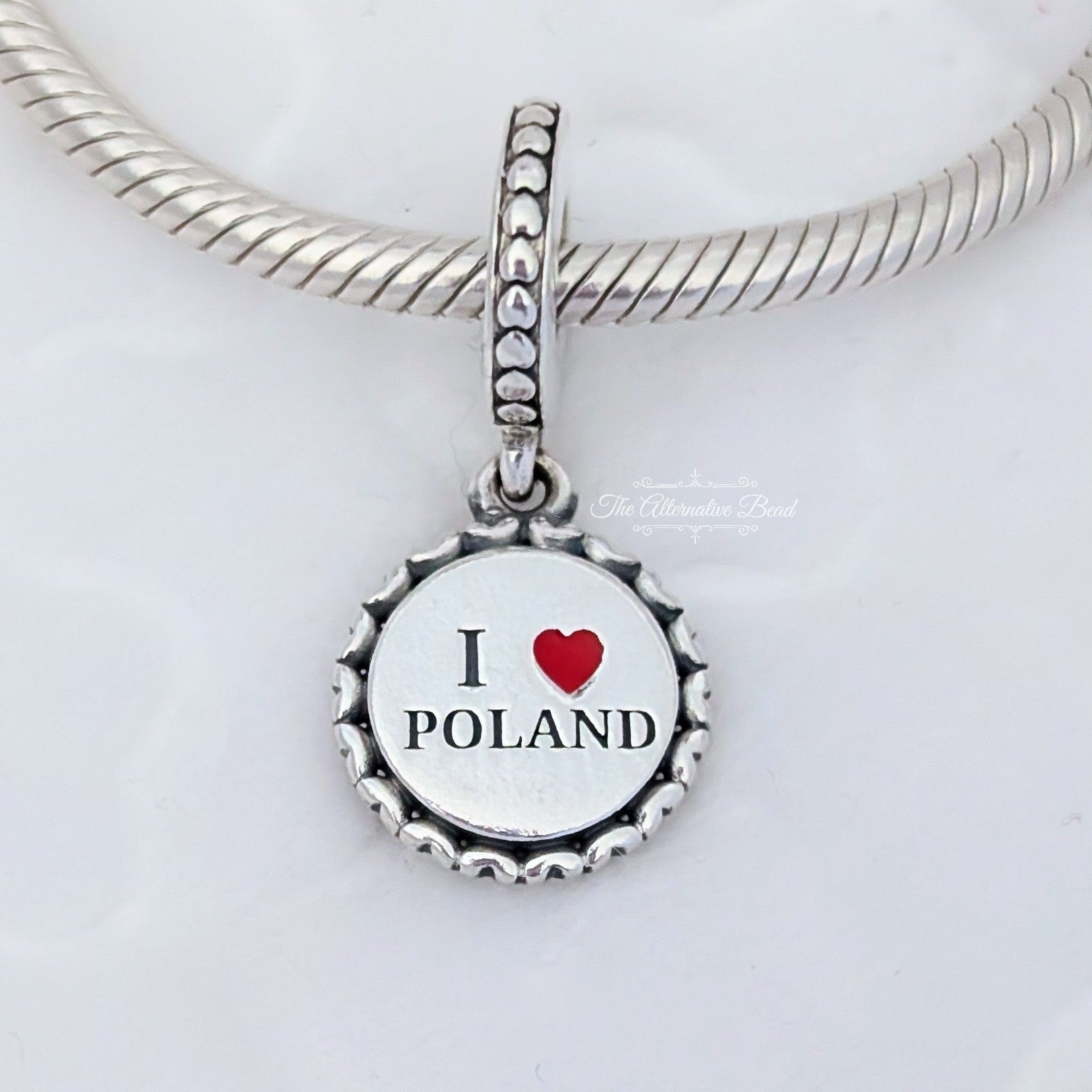 Pandora I Love Poland Flowers Dangle Charm (792018C00_E029) silver and floral sterling-silver and enamel Dangle by The Alternative Bead. Your Jewelry Retailer from Germany