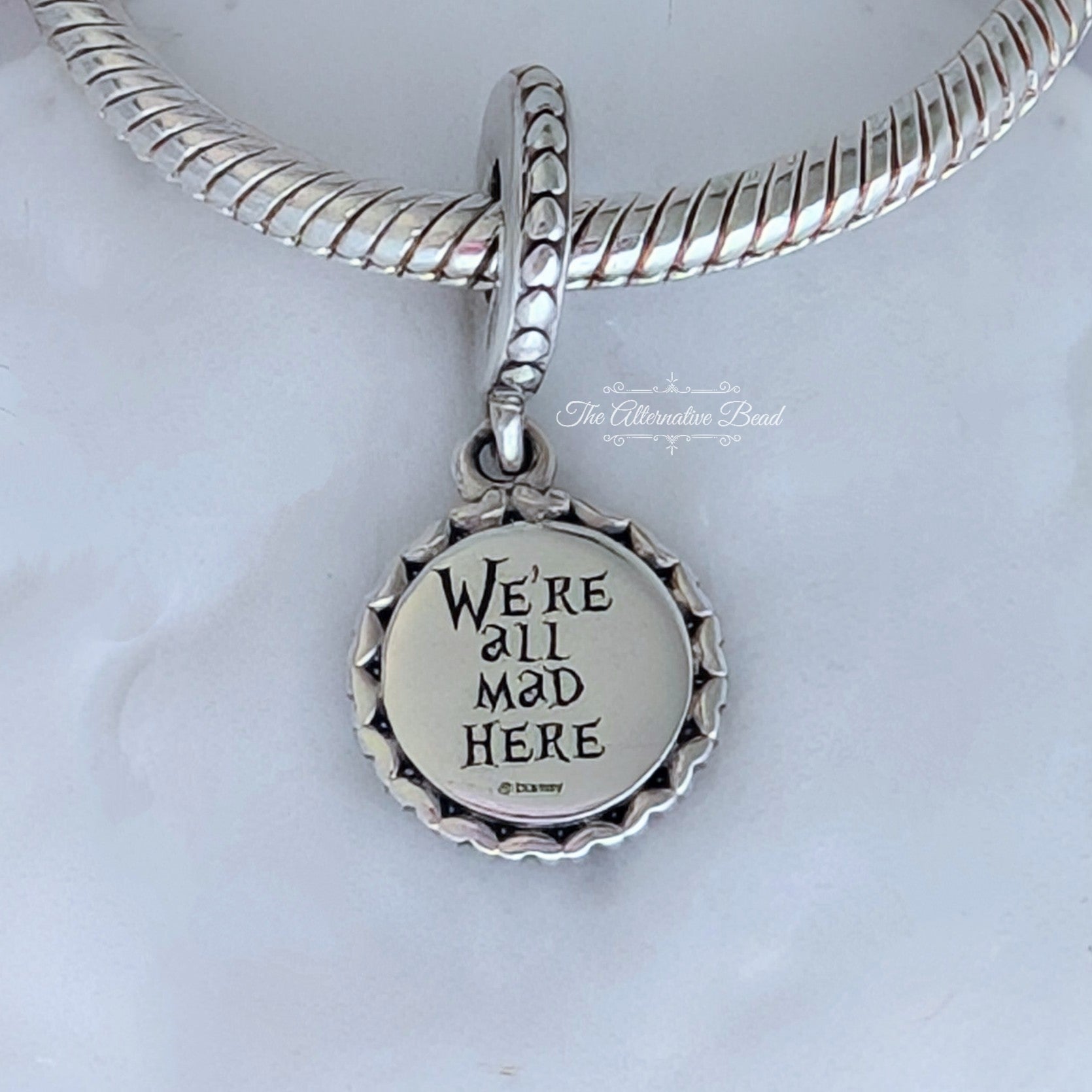 Disney x Pandora Cheshire Cat We're All Mad Here Dangle () silver and pink and black sterling-silver and enamel Dangle by The Alternative Bead. Your Jewelry Retailer from Germany