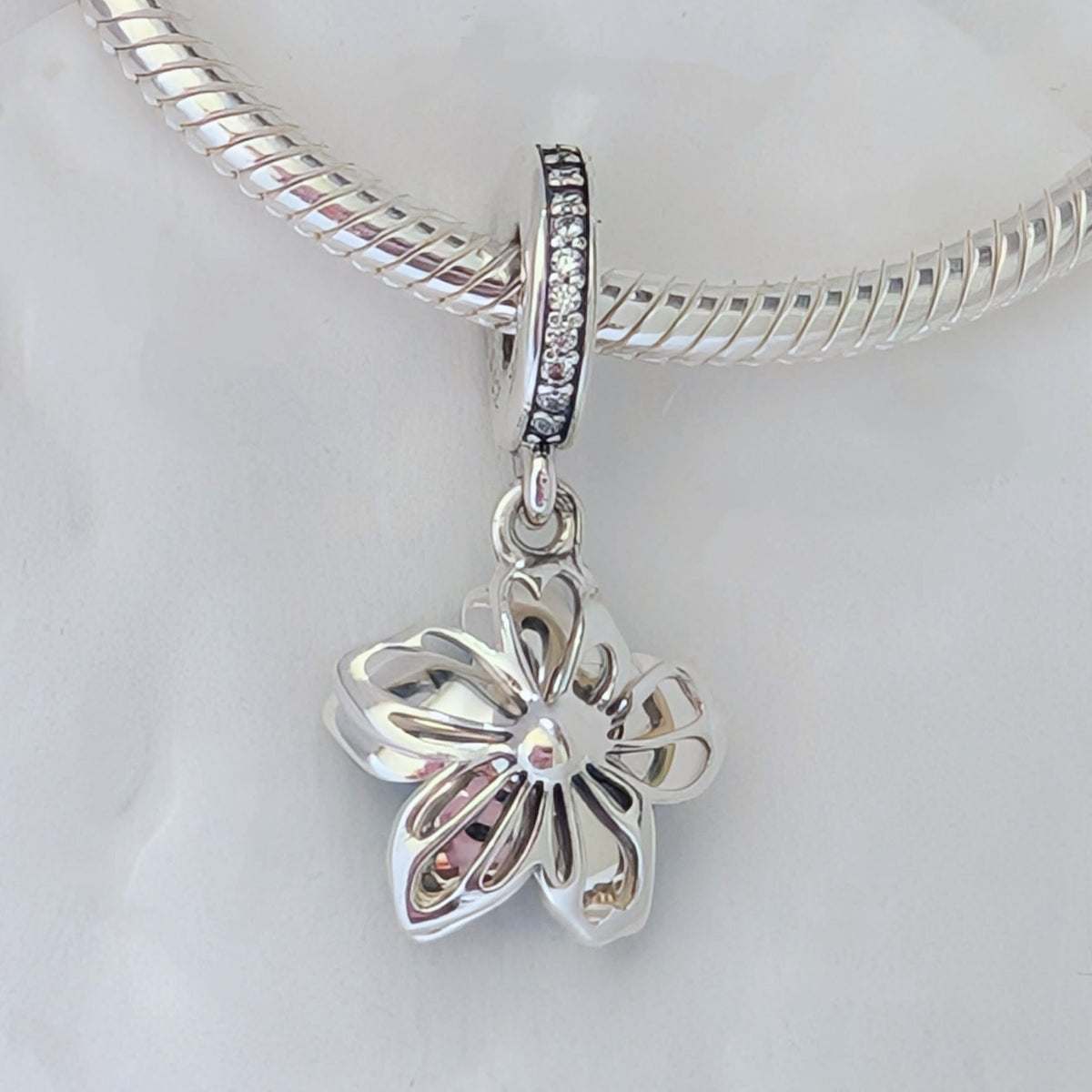 390770c01 Pandora Blue Blossom Dangle Charm (790667C02 / 760667C01) – The ...