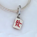 Pandora Mahjong Dangle Charm (799277C01) silver and red and black sterling-silver Dangle by The Alternative Bead. Your Jewelry Retailer from Germany