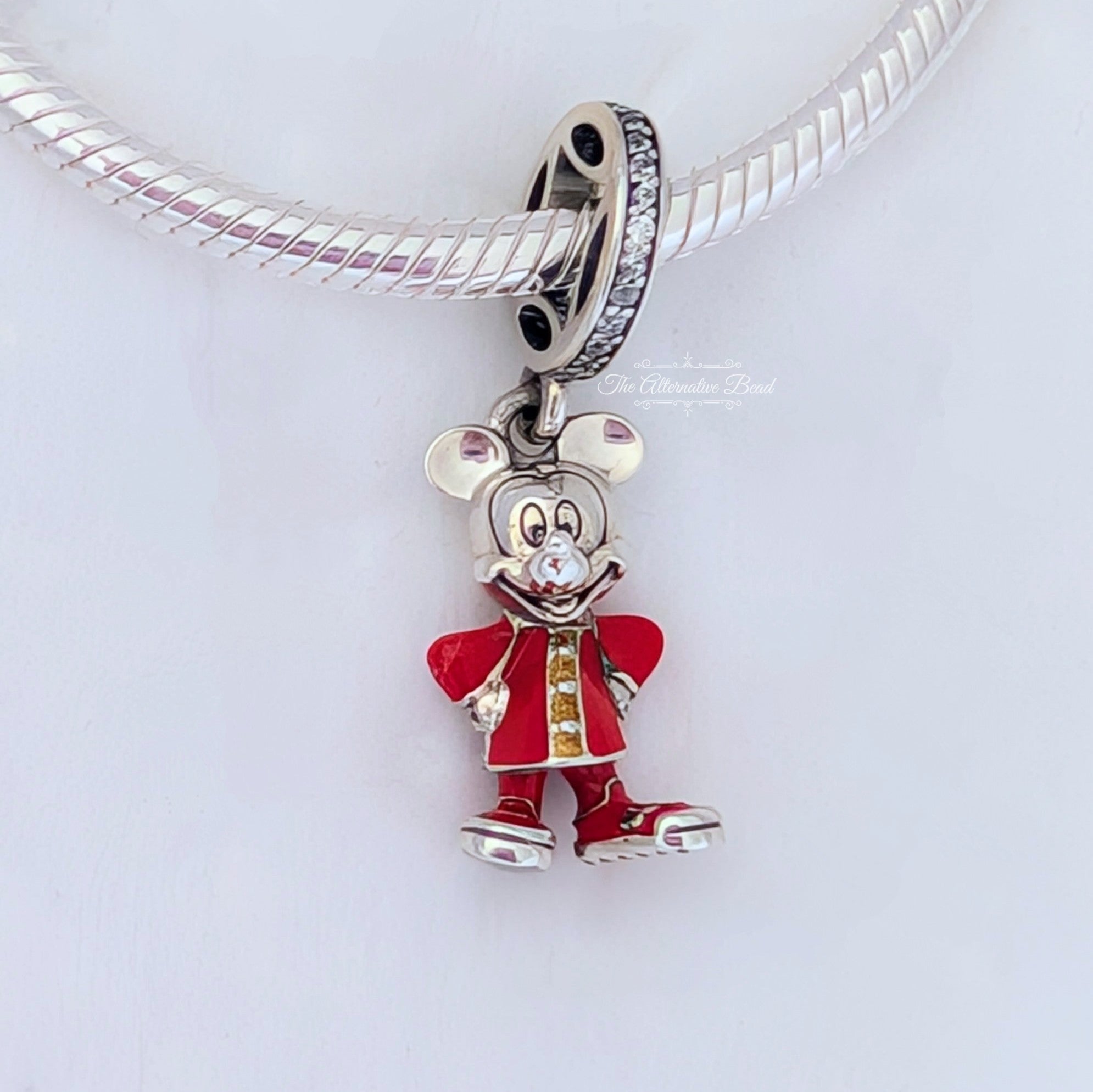 Disney x Pandora Disney Mickey Mouse Chinese New Year's Dangle Charm (798635C01) silver and red sterling-silver and enamel Dangle by The Alternative Bead. Your Jewelry Retailer from Germany