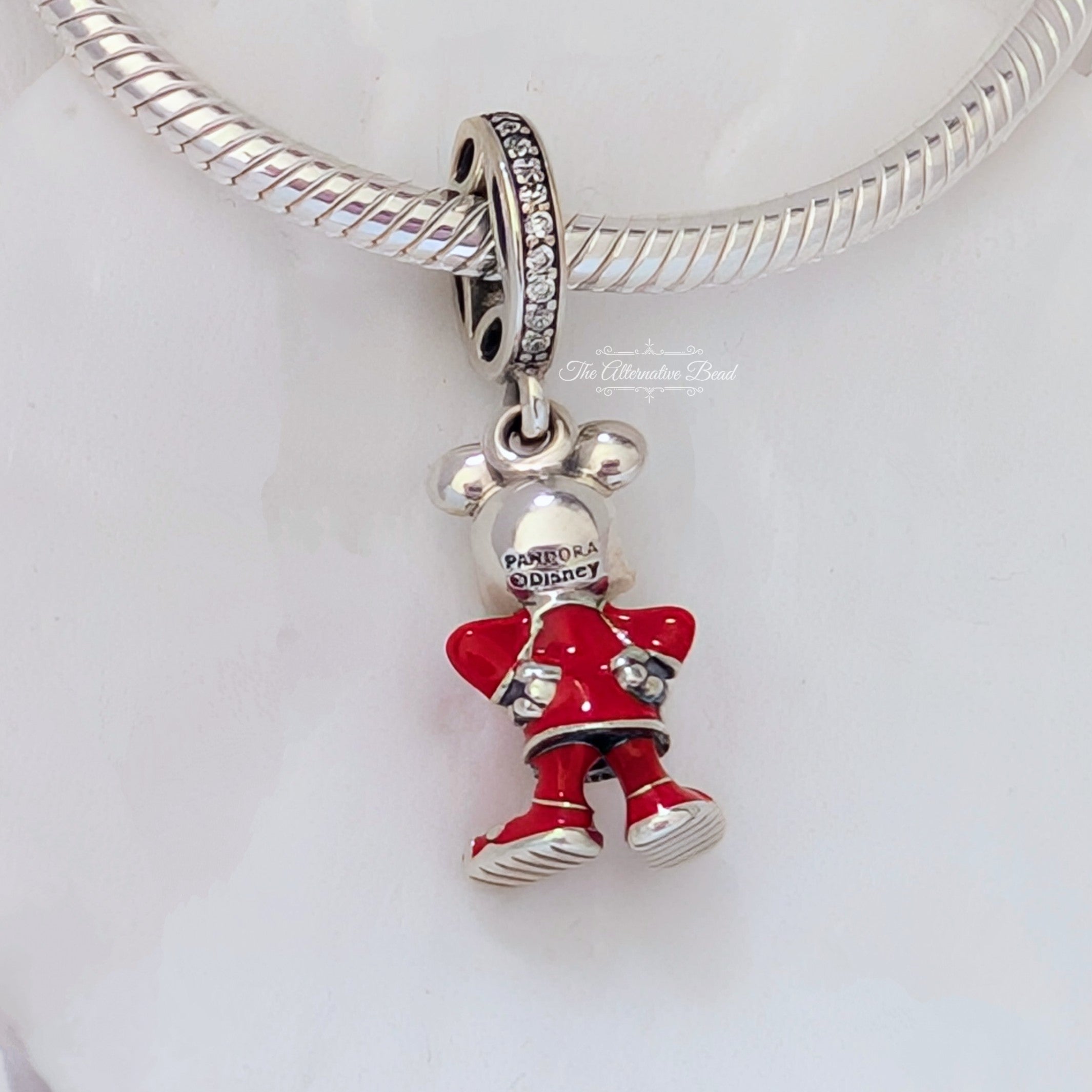 Disney x Pandora Disney Mickey Mouse Chinese New Year's Dangle Charm (798635C01) silver and red sterling-silver and enamel Dangle by The Alternative Bead. Your Jewelry Retailer from Germany