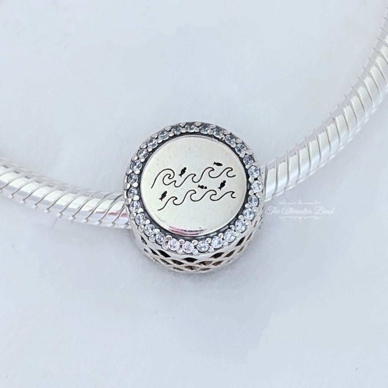 Pandora Viking Ship Sterling Silver Charm with Clear Cubic Zirconia (792016CZ_E040) silver and black sterling-silver Bead by The Alternative Bead. Your Jewelry Retailer from Germany