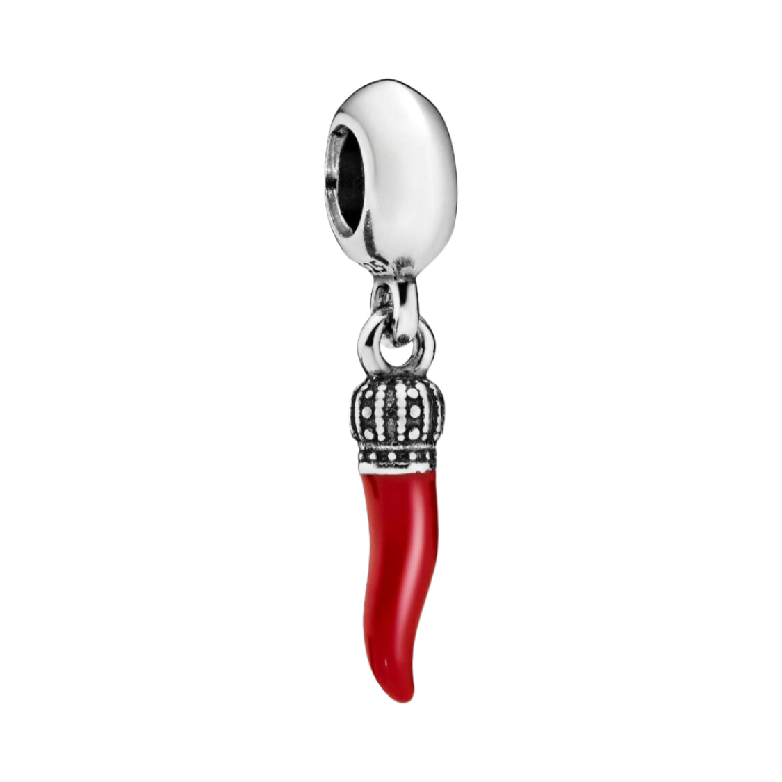 Pandora Corno Lucky Horn Dangle red sterling-silver and enamel Dangle by The Alternative Bead. Your Jewelry Retailer from Germany