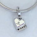 Pandora Grand Piano Heart Dangle Charm silver and black and white sterling-silver and enamel Dangle by The Alternative Bead. Your Jewelry Retailer from Germany