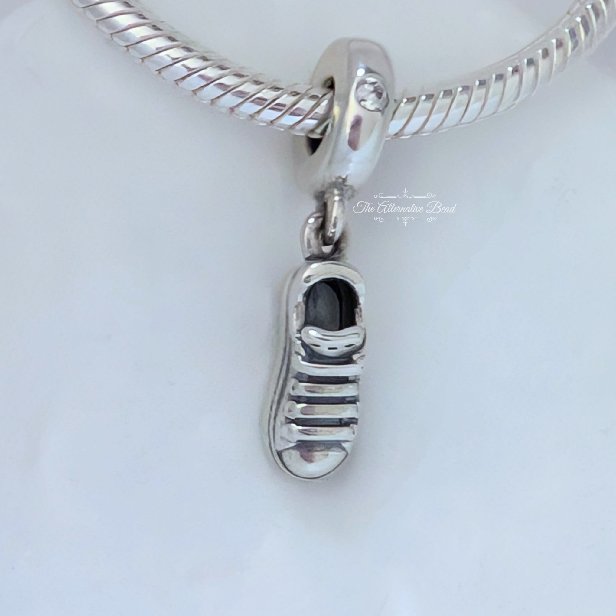 Pandora Sneaker Shoe Dangle silver sterling-silver and enamel Dangle by The Alternative Bead. Your Jewelry Retailer from Germany