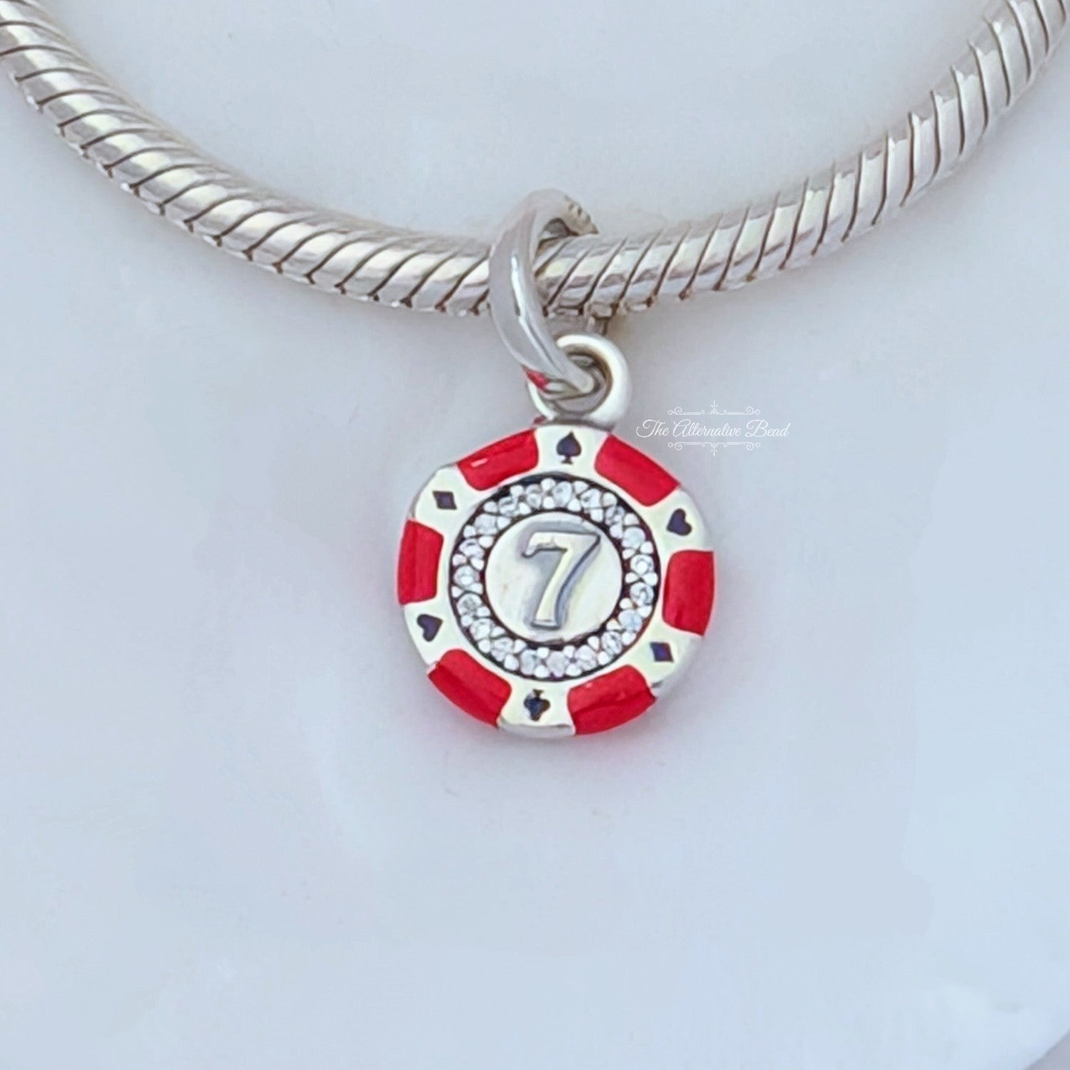 Pandora Lucky Chip Dangle Charm red and black sterling-silver and enamel Dangle by The Alternative Bead. Your Jewelry Retailer from Germany