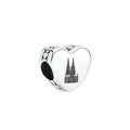 Pandora Cologne Skyline Heart Charm silver and black sterling-silver Bead by The Alternative Bead. Your Jewelry Retailer from Germany