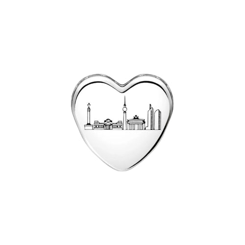 Pandora Berlin Skyline Heart Charm silver and black sterling-silver Bead by The Alternative Bead. Your Jewelry Retailer from Germany
