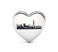 Pandora Munich Skyline Heart Charm silver and black sterling-silver Bead by The Alternative Bead. Your Jewelry Retailer from Germany