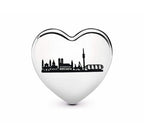 Pandora Munich Skyline Heart Charm silver and black sterling-silver Bead by The Alternative Bead. Your Jewelry Retailer from Germany