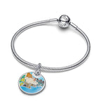 Pandora Italian Coast Engravable Dangle Charm multicolor and silver sterling-silver and enamel Dangle by The Alternative Bead. Your Jewelry Retailer from Germany