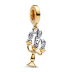 Disney x Pandora Disney Beauty and the Beast Lumiere Dangle gold and silver gold-plated and sterling-silver Dangle by The Alternative Bead. Your Jewelry Retailer from Germany