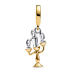 Disney x Pandora Disney Beauty and the Beast Lumiere Dangle gold and silver gold-plated and sterling-silver Dangle by The Alternative Bead. Your Jewelry Retailer from Germany