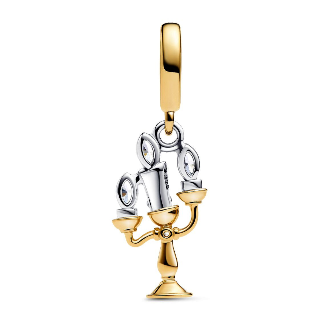 Disney x Pandora Disney Beauty and the Beast Lumiere Dangle gold and silver gold-plated and sterling-silver Dangle by The Alternative Bead. Your Jewelry Retailer from Germany