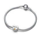 Pandora España Sun Engravable Heart Charm silver and yellow sterling-silver and enamel Bead by The Alternative Bead. Your Jewelry Retailer from Germany