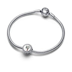 Pandora Engravable Palm Tree Charm silver and brown and green sterling-silver and enamel Bead by The Alternative Bead. Your Jewelry Retailer from Germany