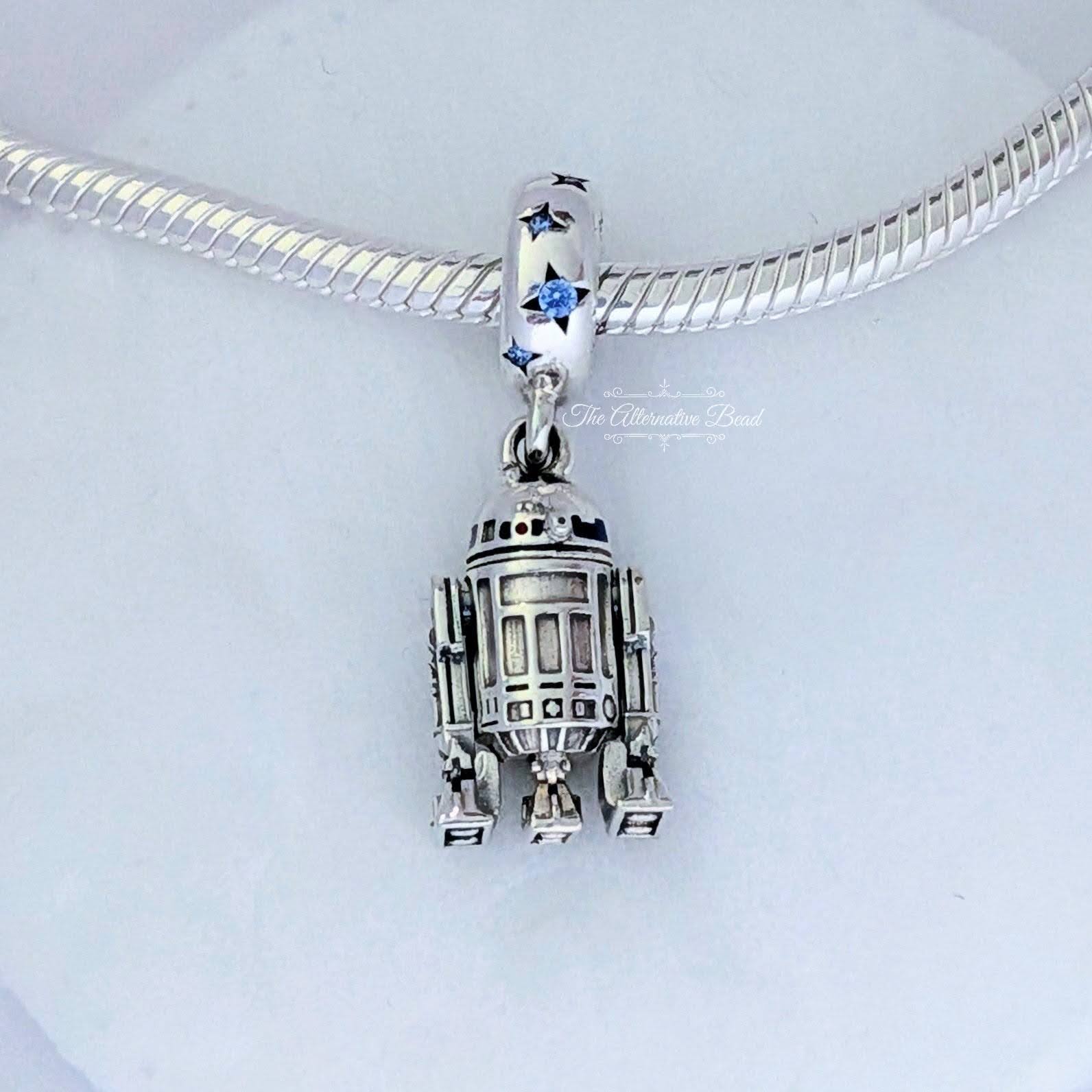 Star Wars x Pandora Star Wars R2-D2 Dangle Charm silver and blue and black sterling-silver and enamel Dangle by The Alternative Bead. Your Jewelry Retailer from Germany