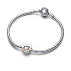 Pandora German Flag Heart Charm silver and black and red and yellow sterling-silver and enamel Bead by The Alternative Bead. Your Jewelry Retailer from Germany