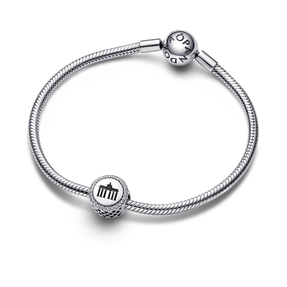Pandora Berlin Bear and Brandenburg Gate Charm silver and black sterling-silver and enamel Bead by The Alternative Bead. Your Jewelry Retailer from Germany