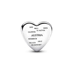 Pandora Austrian Flag Heart Charm silver and black and red and yellow sterling-silver and enamel Bead by The Alternative Bead. Your Jewelry Retailer from Germany
